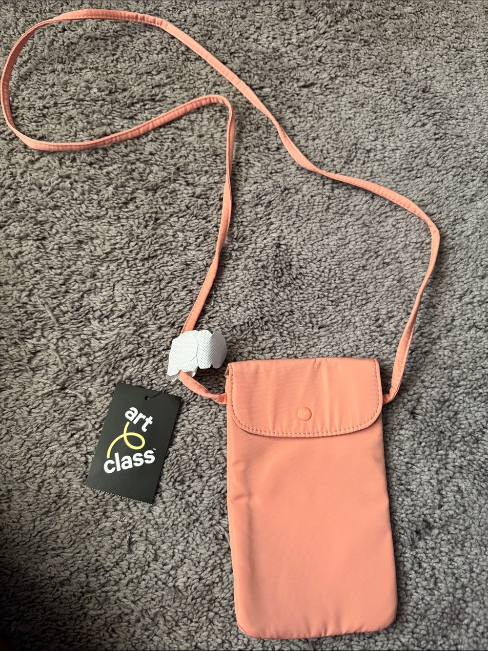art class Peach Crossbody Phone Pouch with Adjustable Strap